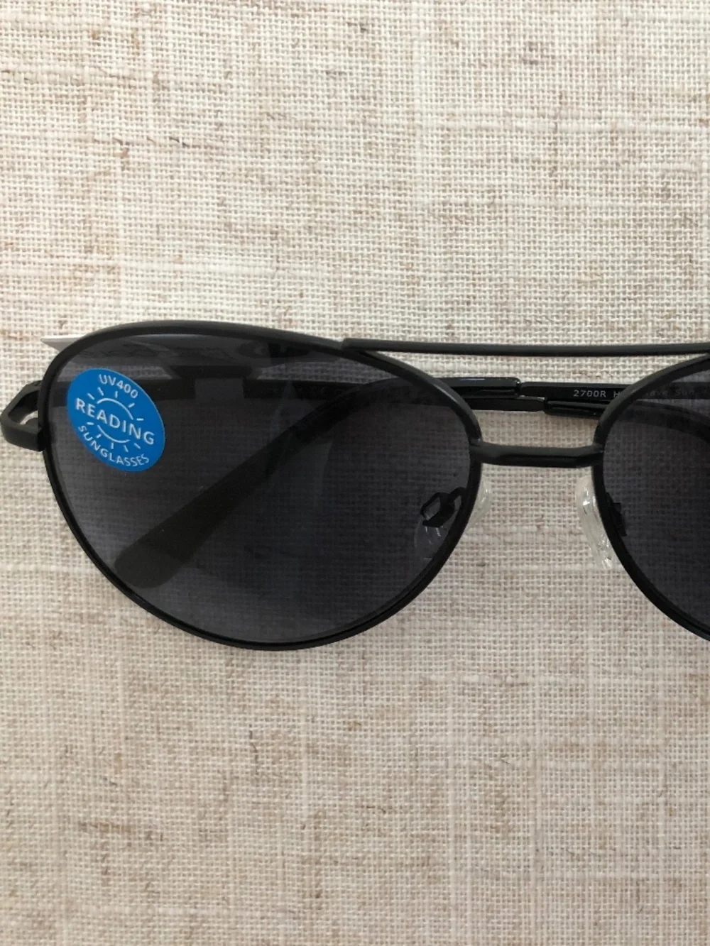 NEW Peepers Black Aviator Polarized Sunglass Readers +2.00